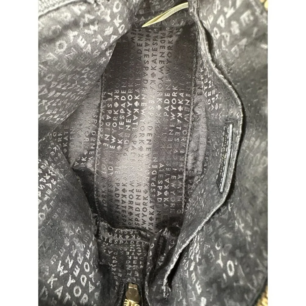 Kate Spade Laurel Way Mini Reiley Black Glitter Crossbody Purse Handbag